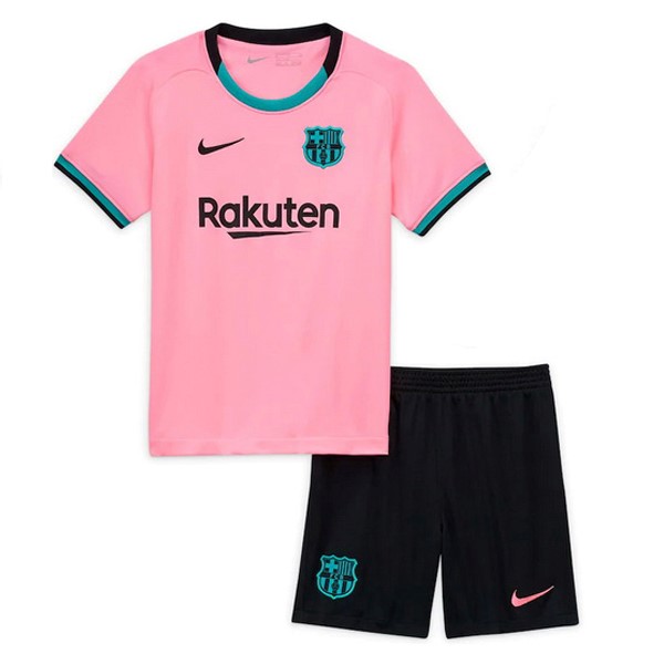 Camiseta Barcelona Replica Tercera Ropa Niños 2020/21 Rosa